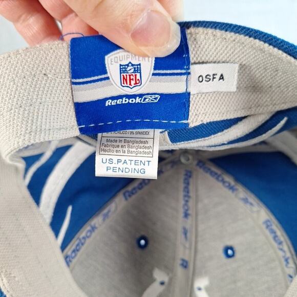 Vintage Reebok Indianapolis Colts NFL Equipment Embroidered Fitted Hat Cap OSFA - Picture 8 of 8